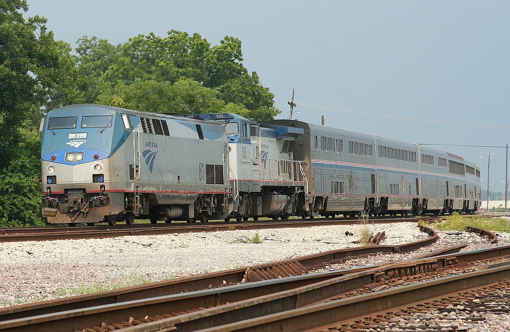 Sunset limited waiting for clearance to head west